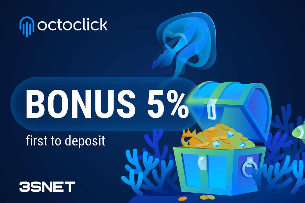 Use promo code OCTOCLICK on your first deposit to get +5% bonus instantly - 3SNET!