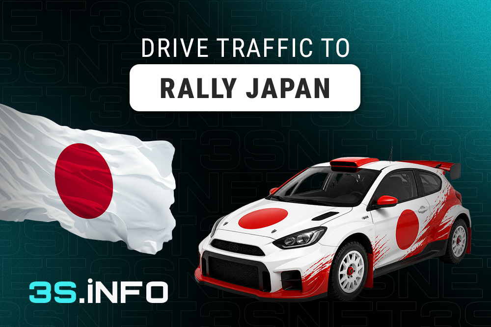 Drive traffic to Japan Rally with 3SNET!