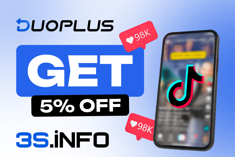 DuoPlus Cloud Phone promo code 3sinfo5 — 5% off