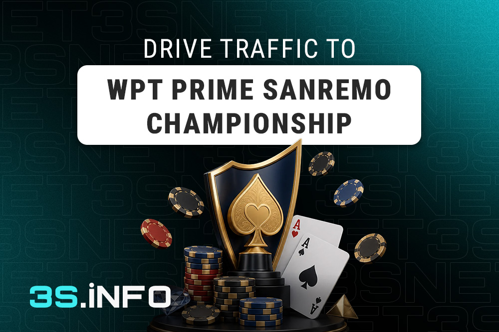 Drive traffic to the WPT Prime Sanremo with 3SNET!