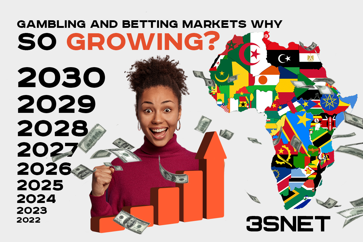 Why is gambling and betting market growing in Africa?