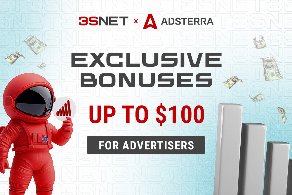 Adsterra Promo Code: Up to $400 Bonus for Advertisers on 3S.INFO