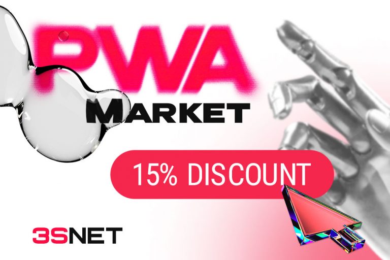 Look for a promo code for a discount in PWA.Market on 3SNET!